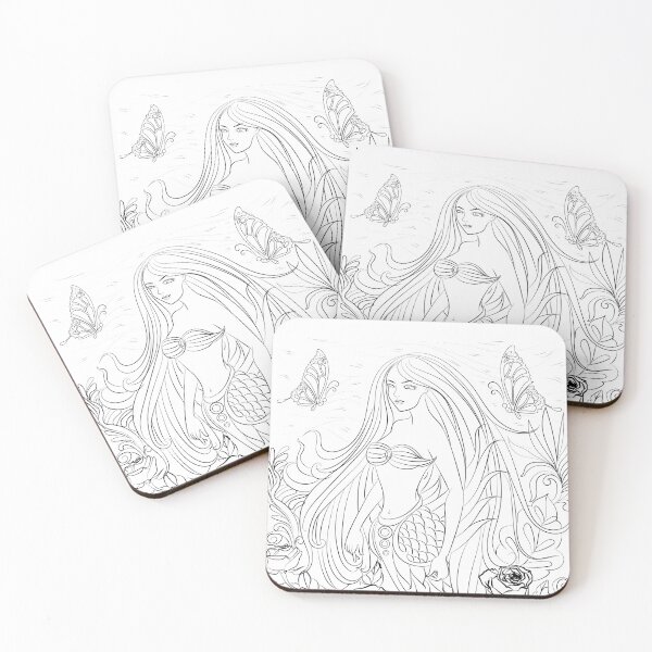 Item preview, Lady bird beautiful line art designed and sold by WeeraS.