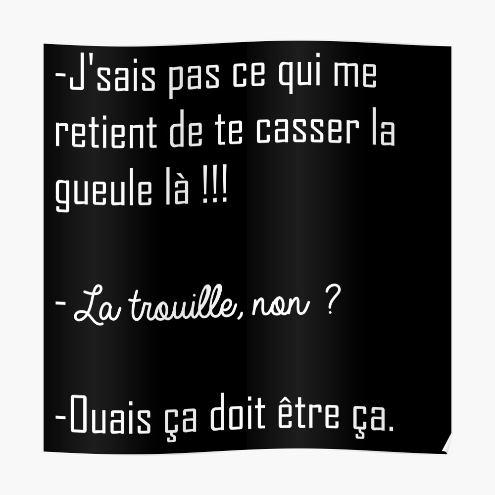 Les Bronzés Font Du Ski Citation Poster « Dialogue drole les bronzés font du ski idée cadeau », par Catcrea  | Redbubble