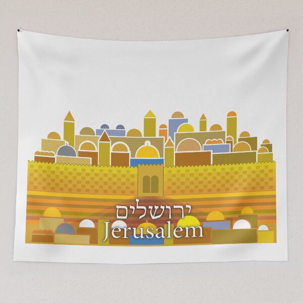 Item preview, The Holy City of Jerusalem, Jerusalem of Gold Illustration designed and sold by israelagency.
