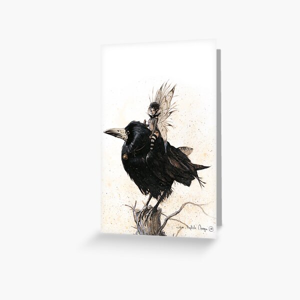 Crow Greeting Cards Redbubble