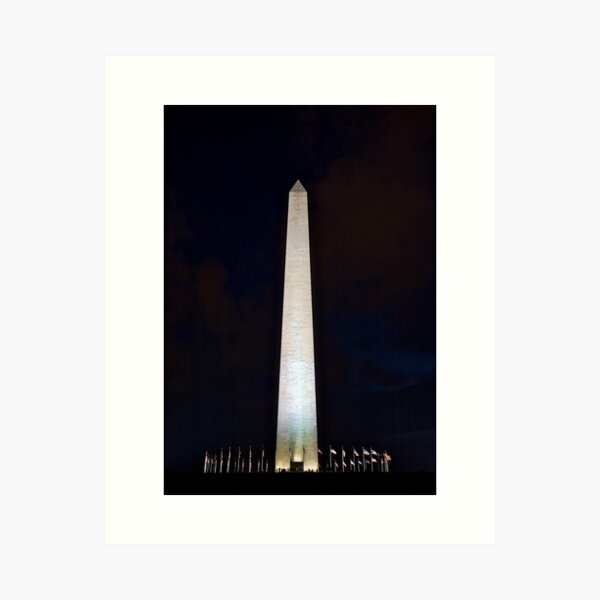 Washington Monument @ Night Art Print
