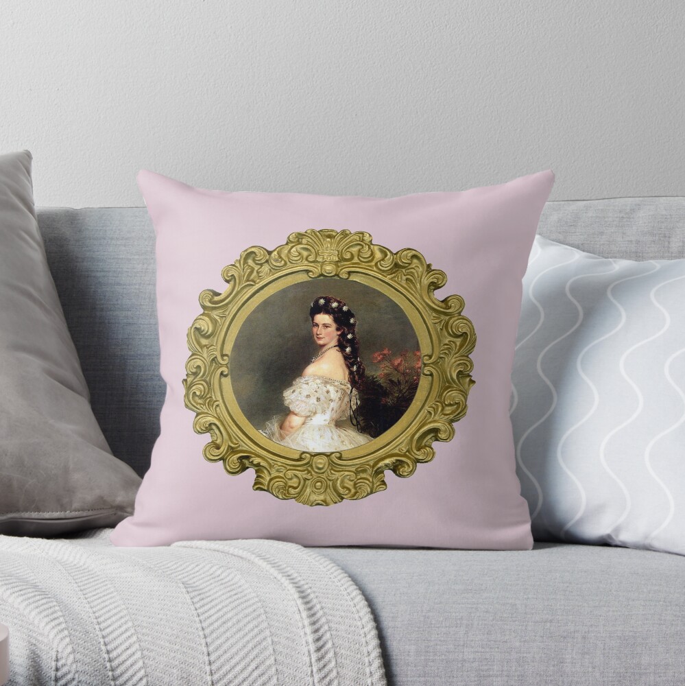 "Portrait of Princess Sissi" Throw Pillow