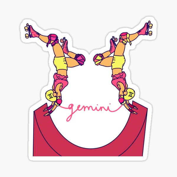 Item preview, Gemini Zodiac Roller Skater Twins designed and sold by Hotanist.