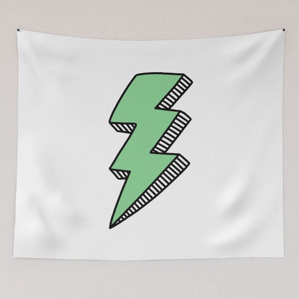 Item preview, Green Lightning Bolt designed and sold by jamiemaher15.