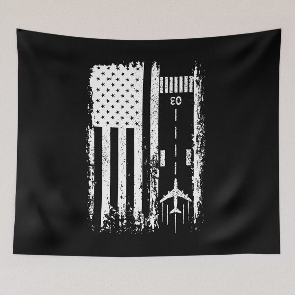 Item preview, Copy of Vintage Patriotic Airplane Aviation Pilot American Flag designed and sold by graphicmeyou.