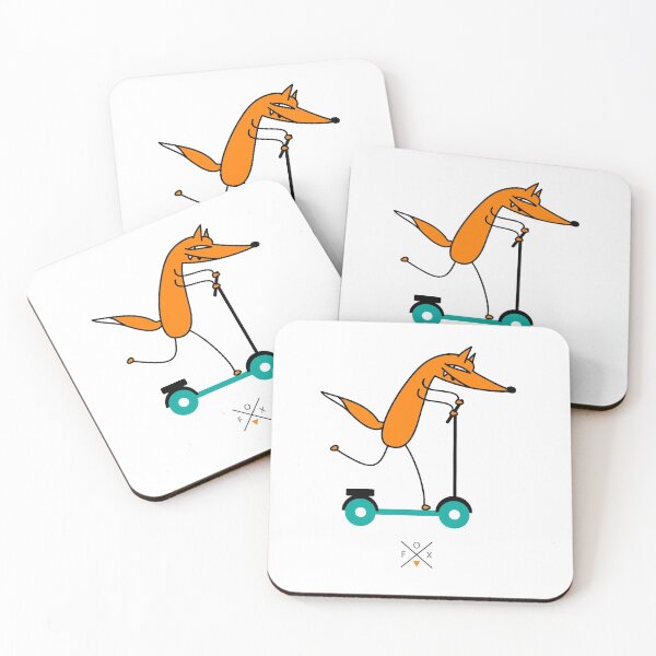 Item preview, Smart fox with scooter designed and sold by spontania.