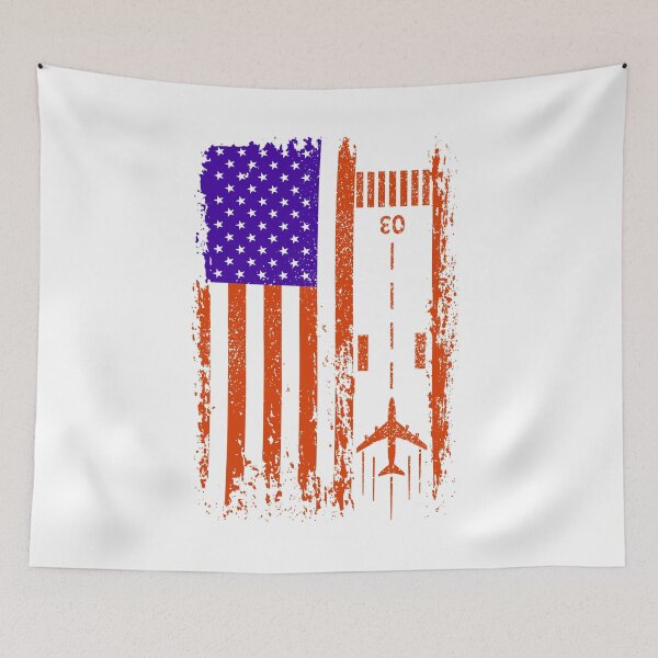 Item preview, Vintage Patriotic Airplane Aviation Pilot American Flag designed and sold by graphicmeyou.