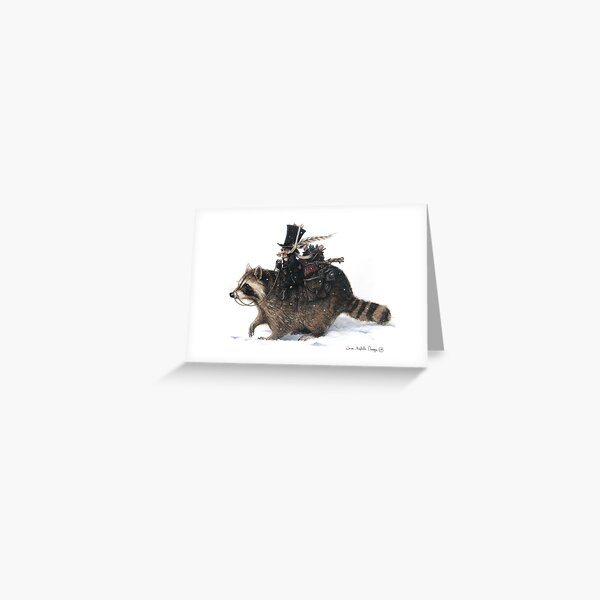 The Clurichaun and the Racoon Greeting Card
