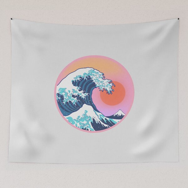 Item preview, The Great Wave Over Tropical Sunset designed and sold by Jay-cm.