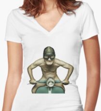 Scooter Man Shirt 2 Women's Fitted V-Neck T-Shirt