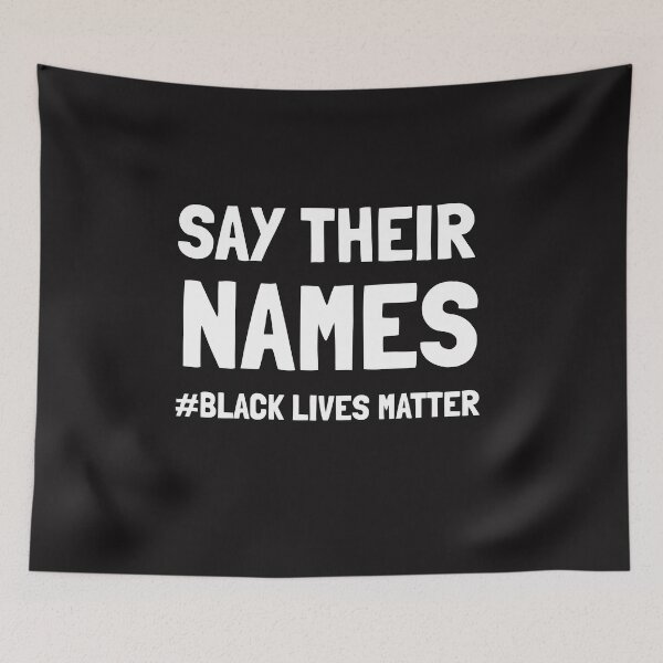 Item preview,  Say their names Black lives matter! Love is love! Women's rights are human rights! Shirt Slim Fit T-Shirt designed and sold by JobaBreezy.