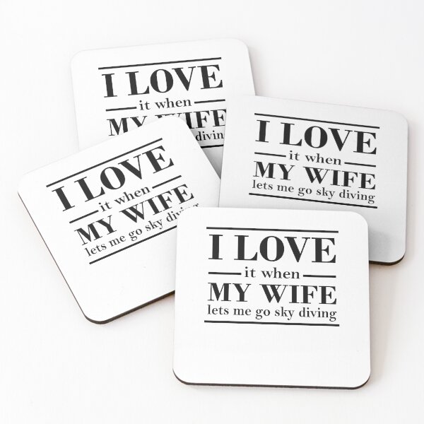 Item preview, I love my wife (sky diving) designed and sold by Jannis12.