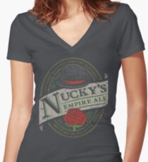 Nucky's Empire Ale Women's Fitted V-Neck T-Shirt