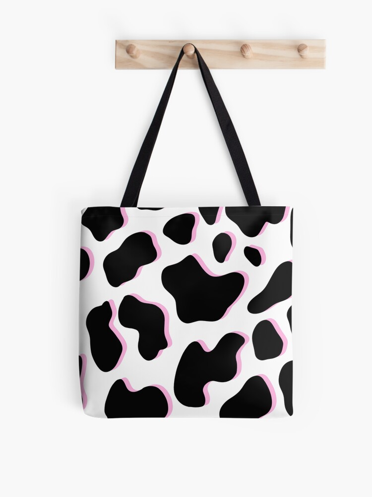 Black Cow Hot Pink Print NGIL Canvas Tote Bag In Bulk