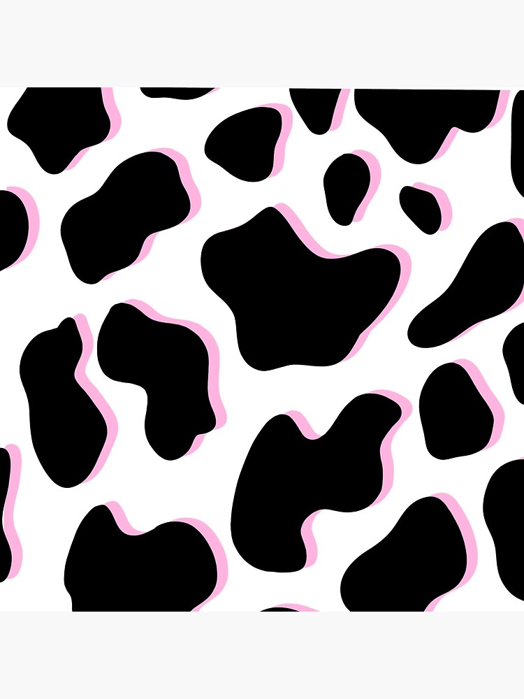 pink shadow cow print Art Board Print for Sale by ameliab11