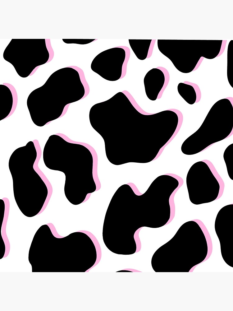 Neon Pink Cow Print Art Print