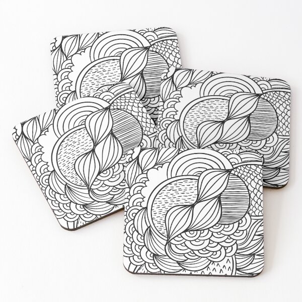 Item preview, Abstract Zen Doodle Pattern designed and sold by lellamars.