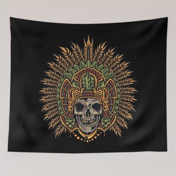 Item preview, Mayan Ancient Aztec Skull designed and sold by Vector Scout Lab.