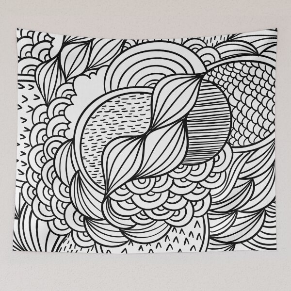 Item preview, Abstract Zen Doodle Pattern designed and sold by lellamars.
