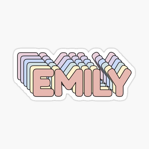 Emily Name Stickers | Redbubble