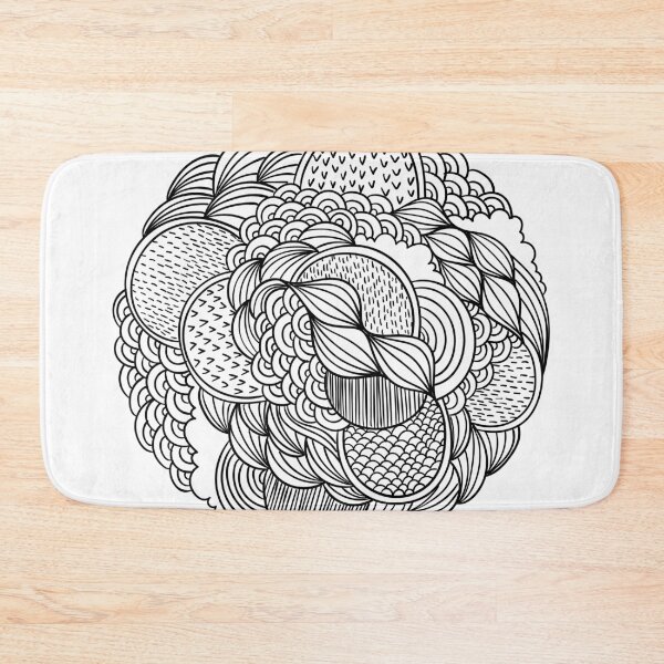 Item preview, Abstract Circle Zen Doodle Pattern designed and sold by lellamars.