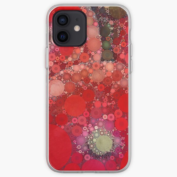 Red Poppies Abstract iPhone Soft Case