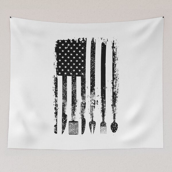 Item preview, BBQ Smoker Grilling Pitmaster Barbecue American Flag designed and sold by graphicmeyou.