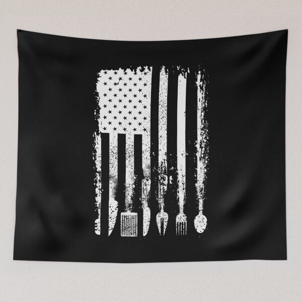 Item preview, BBQ Smoker Grilling Pitmaster Barbecue American Flag designed and sold by graphicmeyou.