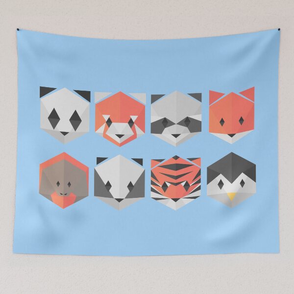 Item preview, Minimalist animals (blue) designed and sold by animinimal.