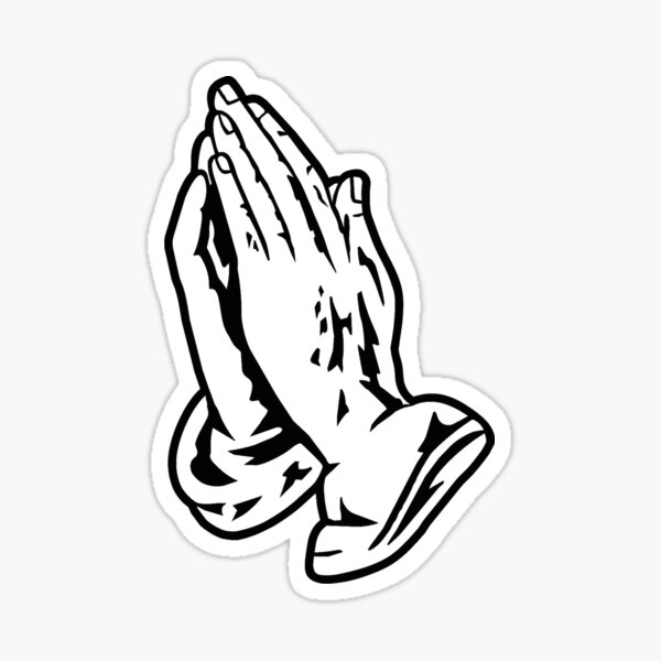 Prayer Hands Sticker 4257 - Prayer Stickers