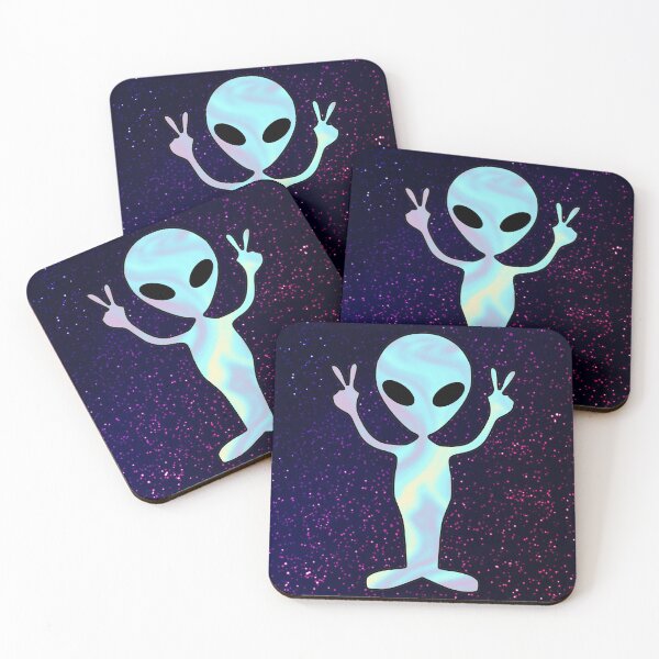 Item preview, Holographic Alien Peace Sign designed and sold by SweetLog.