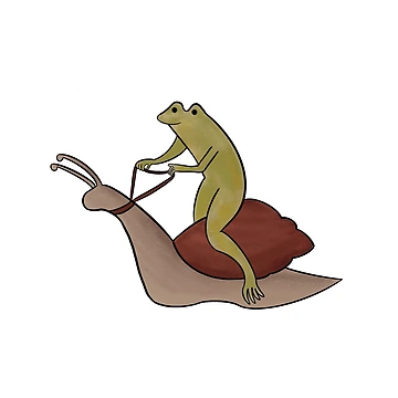 Artwork thumbnail, Frog Riding Snail by Floatingtho