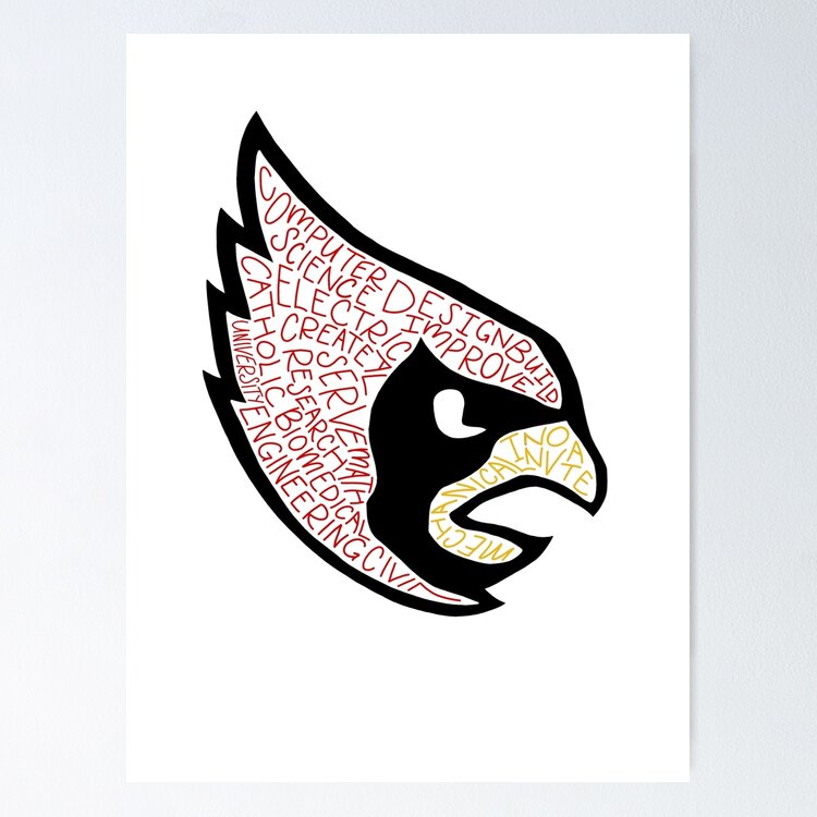 Catholic University of America Engineering Cardinal (2) Sticker