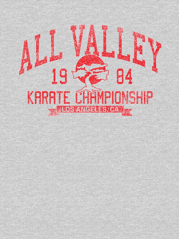 Aperçu 5 sur 5. T-shirt manches longues avec l'œuvre Championnat de karaté All Valley 1984 créée et vendue par RockApparel.