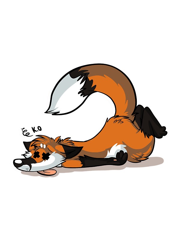 Dead Fox Stickers By Frindle Redbubble