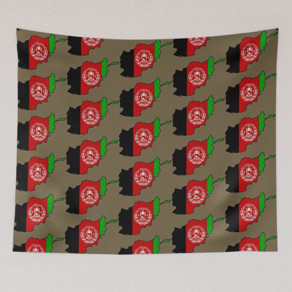 Item preview, Afghanistan Map With Afghan Flag designed and sold by Havocgirl.