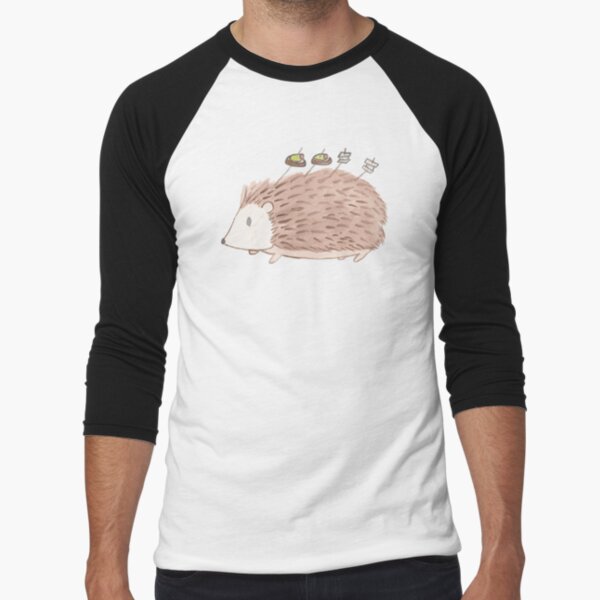 オモテナシ ハリネズミ Hospitality Hedgie Baseball ¾ Sleeve T-Shirt