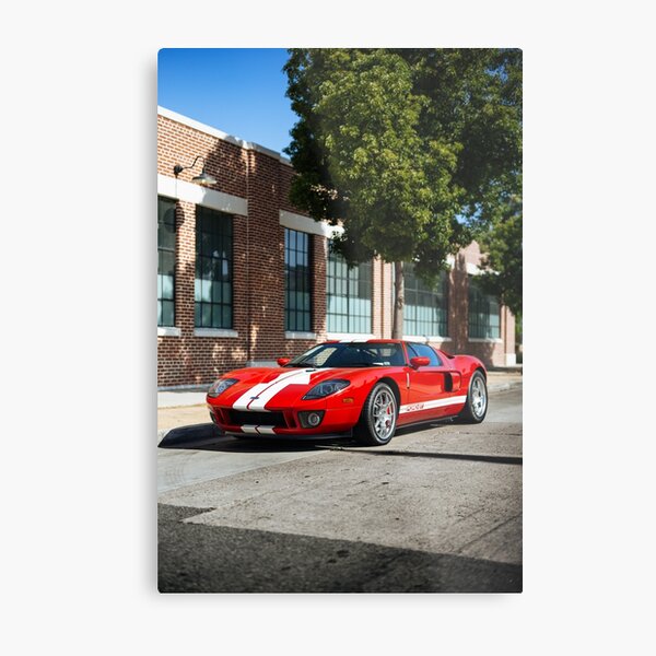 Red and White: Ford GT Metal Print