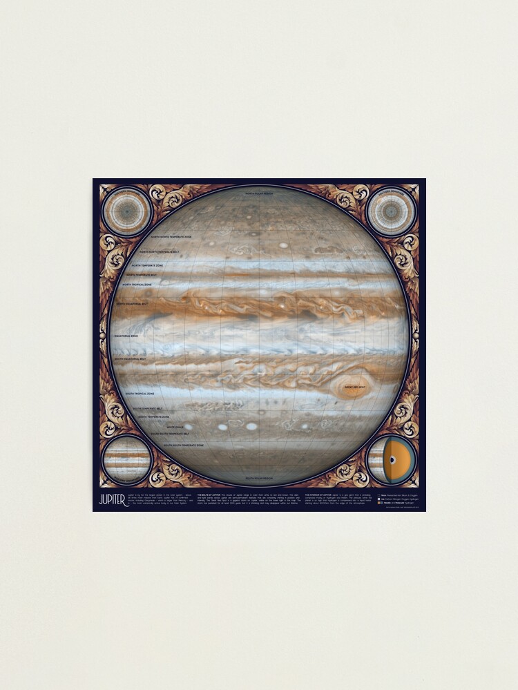 Thumbnail 2 of 3, Photographic Print, A Map of Jupiter designed and sold by EleanorLutz.