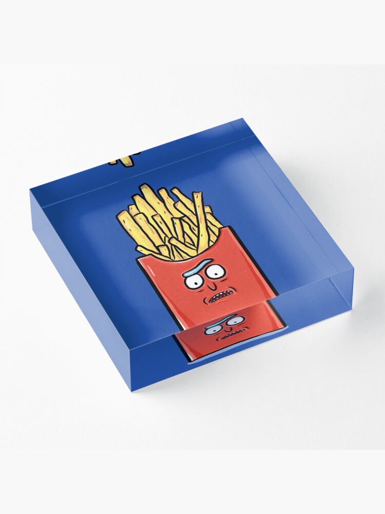 Alternate view of French Fries Rick Sanchez - Rick and Morty Acrylic Block
