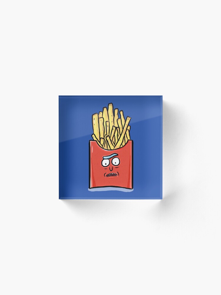 Alternate view of French Fries Rick Sanchez - Rick and Morty Acrylic Block
