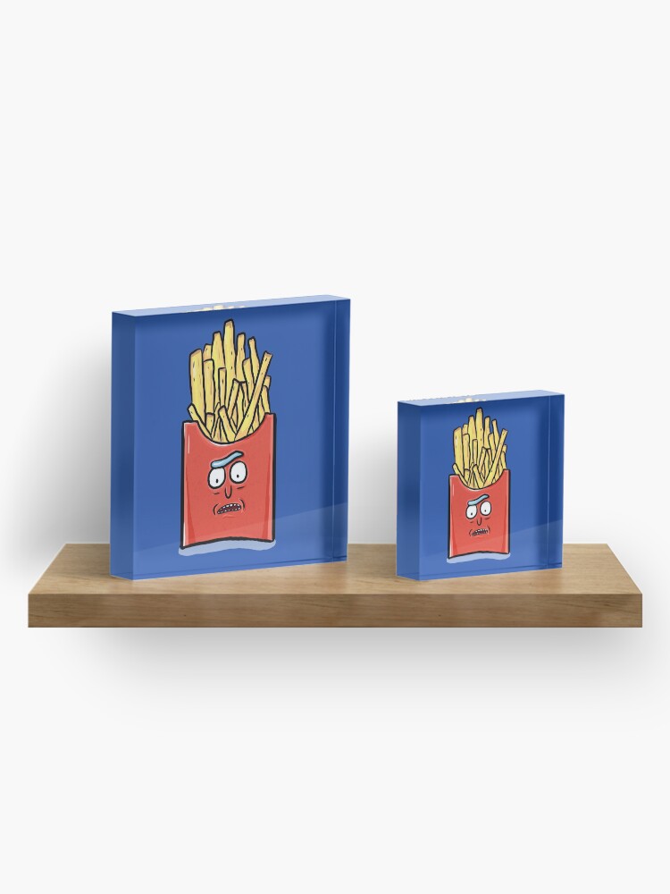 Alternate view of French Fries Rick Sanchez - Rick and Morty Acrylic Block