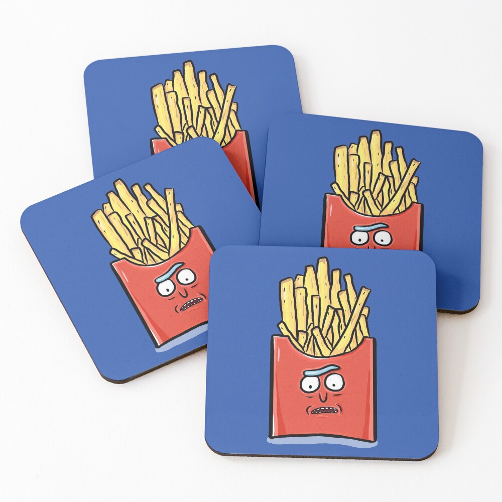 French Fries Rick Sanchez - Rick and Morty Coasters (Set of 4)
