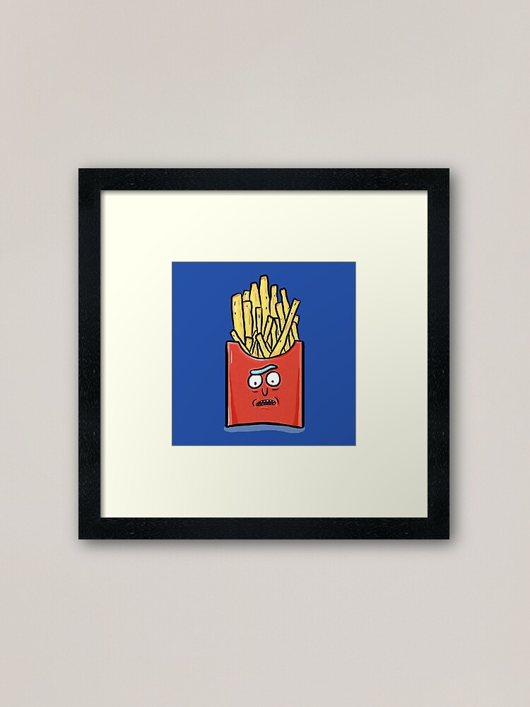 Alternate view of French Fries Rick Sanchez - Rick and Morty Framed Art Print