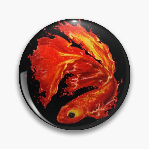 Item preview, Molten Fire Fish designed and sold by FishWithATopHat.