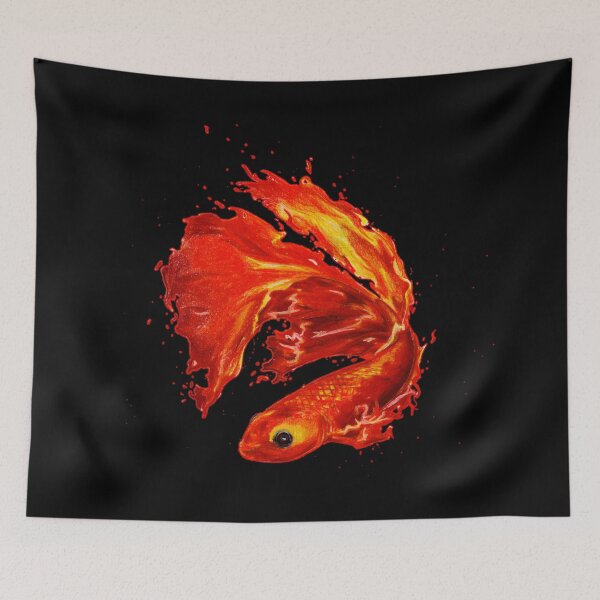 Item preview, Molten Fire Fish designed and sold by FishWithATopHat.