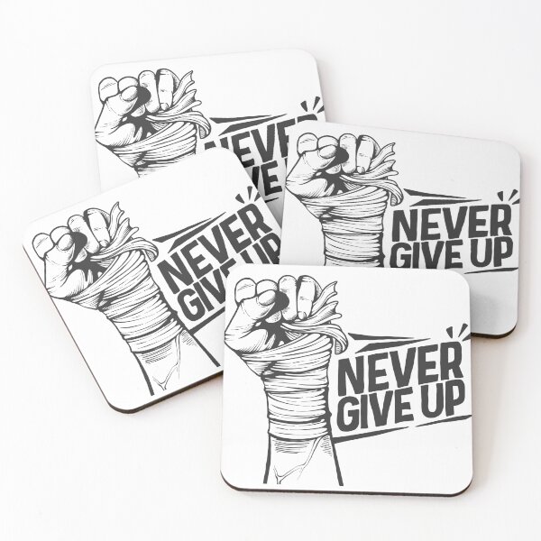 Item preview, never give up designed and sold by adibhyper.