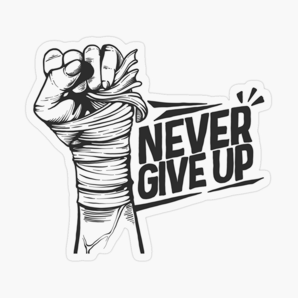 Never Give Up Badge