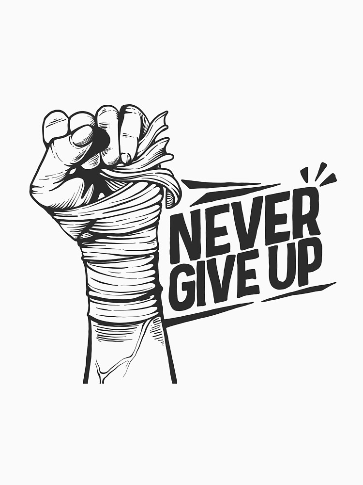 Never give up тату эскизы