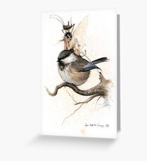 The Sulky Faery on the Chickadee Greeting Card